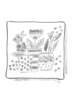 Gudrun Sjödén Bestickte Kissenhülle „Flower pots“ aus Bio-Baumwolle><noscript><img width=