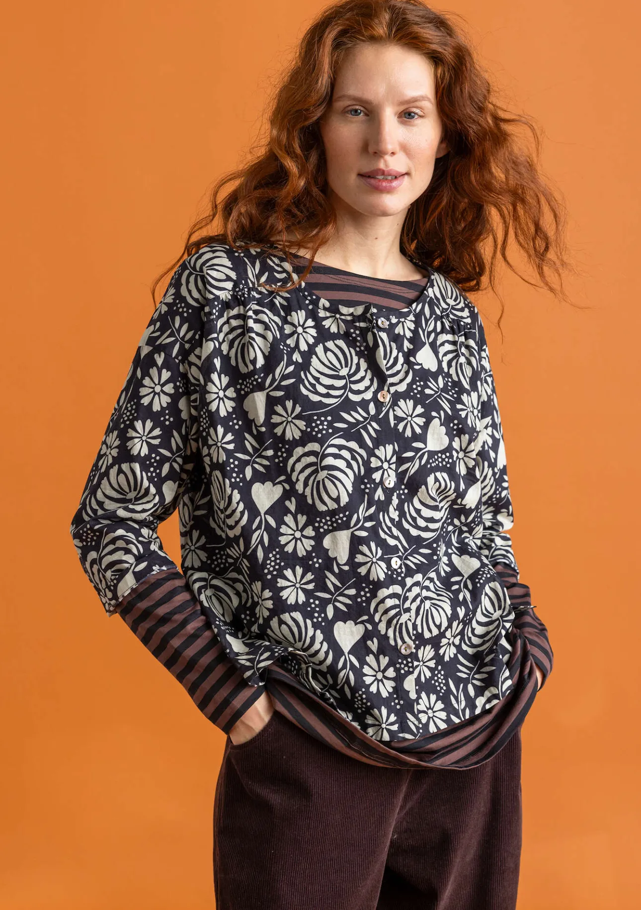 Gudrun Sjödén Bluse „Hedda“ aus Bio-Baumwollgewebe> Blusen