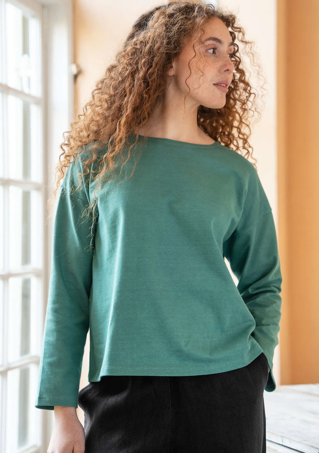 Gudrun Sjödén Einfarbiges Shirt aus Bio-Baumwolle> Pullover & Shirts