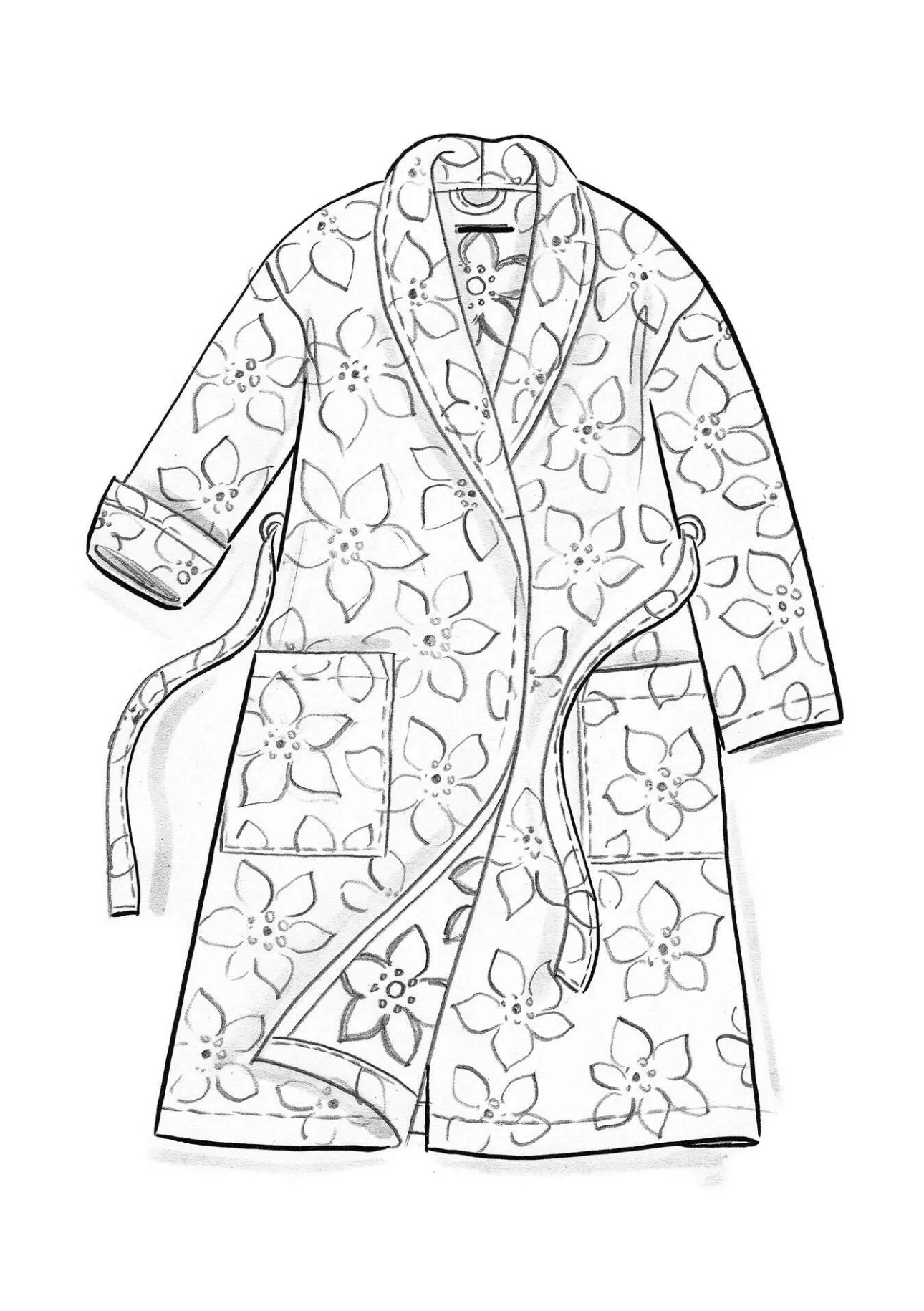 Gudrun Sjödén Frottee-Morgenmantel „Stars“ aus Bio-Baumwolle> Wäsche & Loungewear