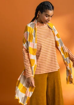 Gudrun Sjödén Gestreiftes Stehkragenshirt aus Bio-Baumwolle> Pullover & Shirts