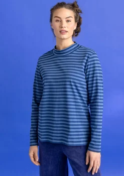 Gudrun Sjödén Gestreiftes Stehkragenshirt aus Bio-Baumwolle> Pullover & Shirts