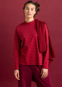 Gudrun Sjödén Gestreiftes Stehkragenshirt aus Bio-Baumwolle> Pullover & Shirts
