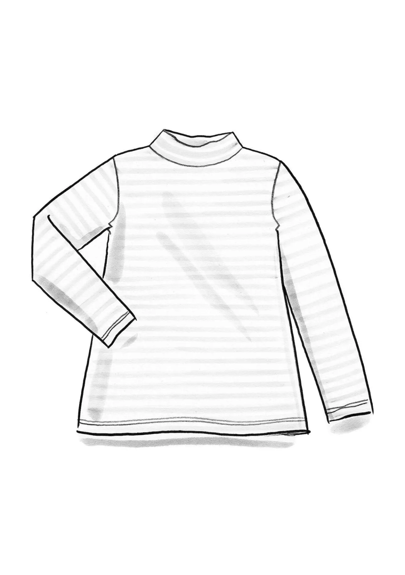 Gudrun Sjödén Gestreiftes Stehkragenshirt aus Bio-Baumwolle> Pullover & Shirts