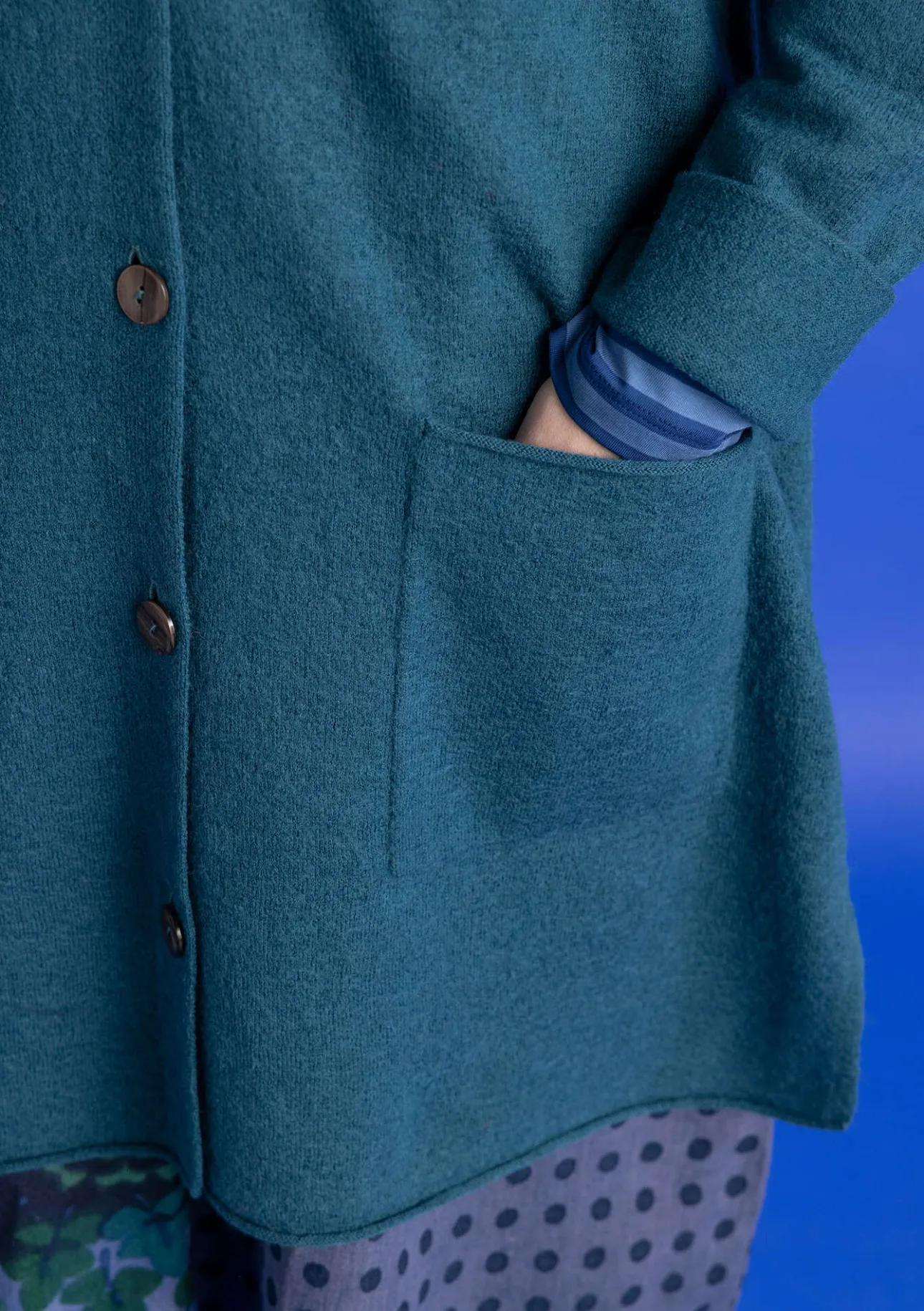 Gudrun Sjödén Gestrickter Blazer aus gefilzter Bio-Wolle> Jacken & Mäntel|Strickjacken