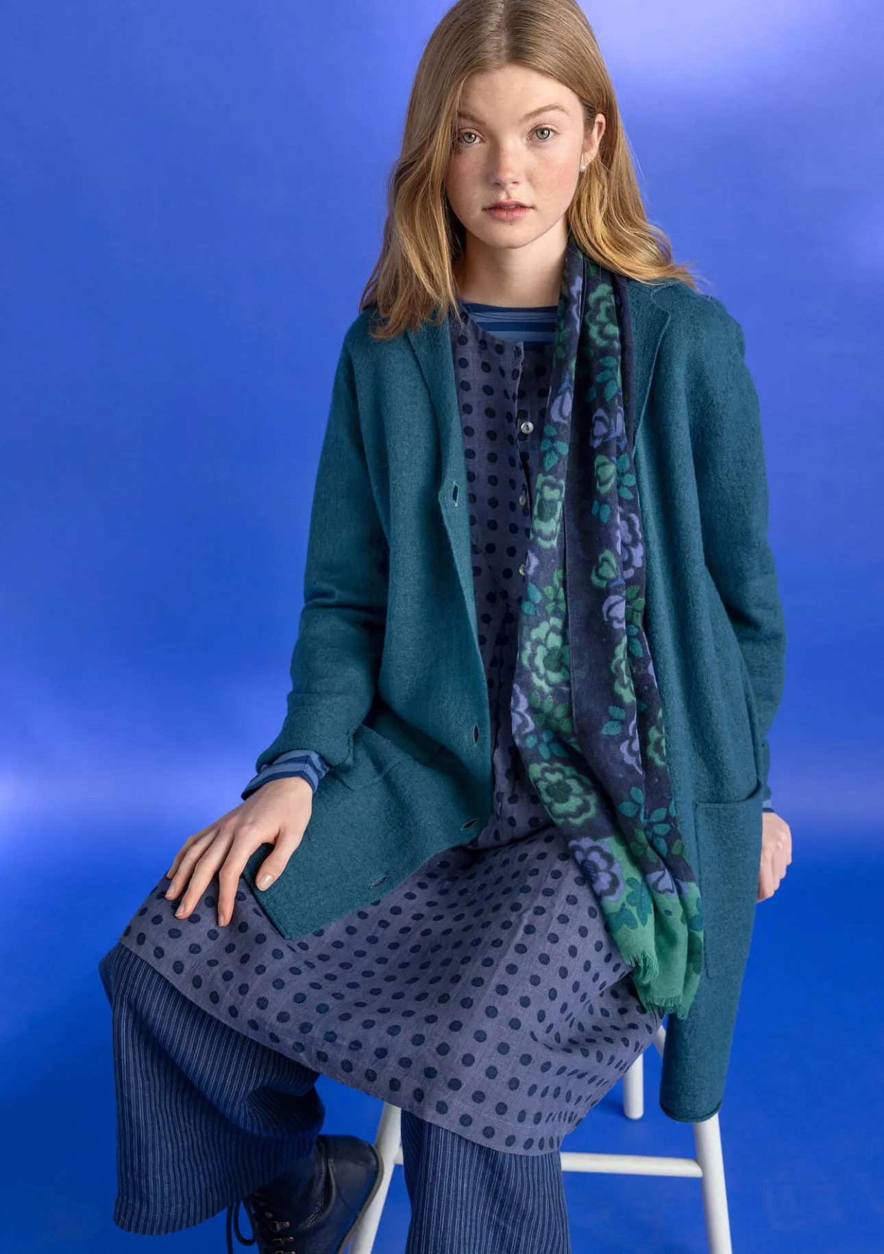 Gudrun Sjödén Gestrickter Blazer aus gefilzter Bio-Wolle> Jacken & Mäntel|Strickjacken