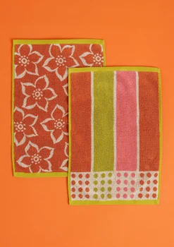 Gudrun Sjödén Gästehandtuch „Flow“ aus Bio-Baumwolle (2er-Pack)> Frottee|Bad-Accessoires