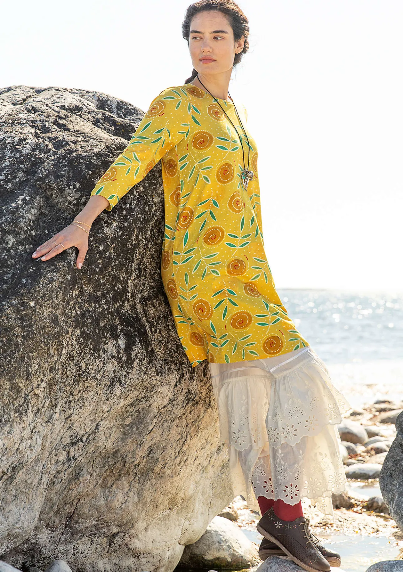 Gudrun Sjödén Jerseykleid „Bhumika“ aus Bio-Baumwolle/Modal> Kleider
