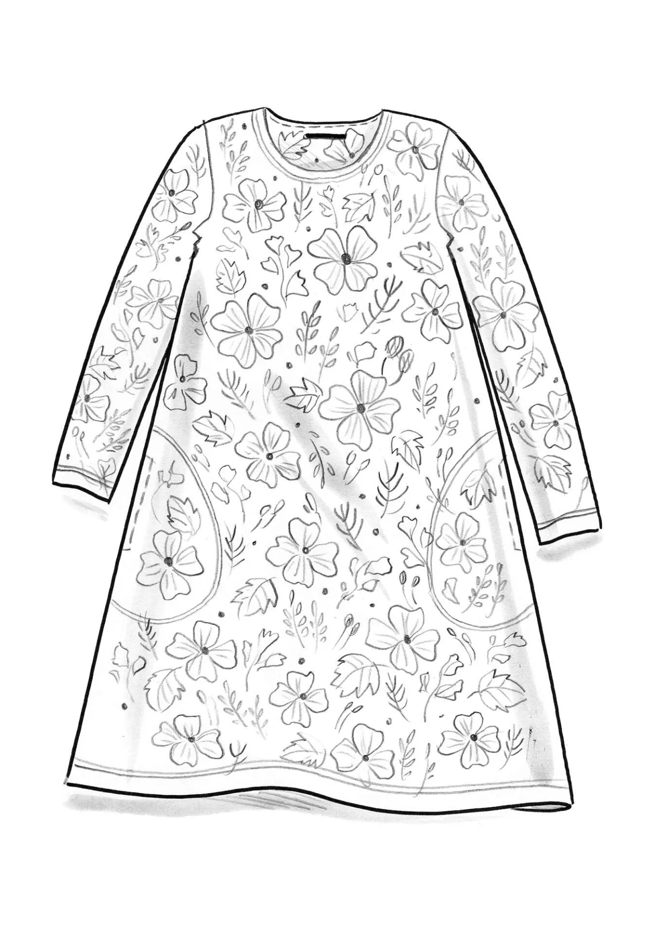 Gudrun Sjödén Jerseykleid „Höstanemone“ aus Bio-Baumwolle/Modal> Kleider