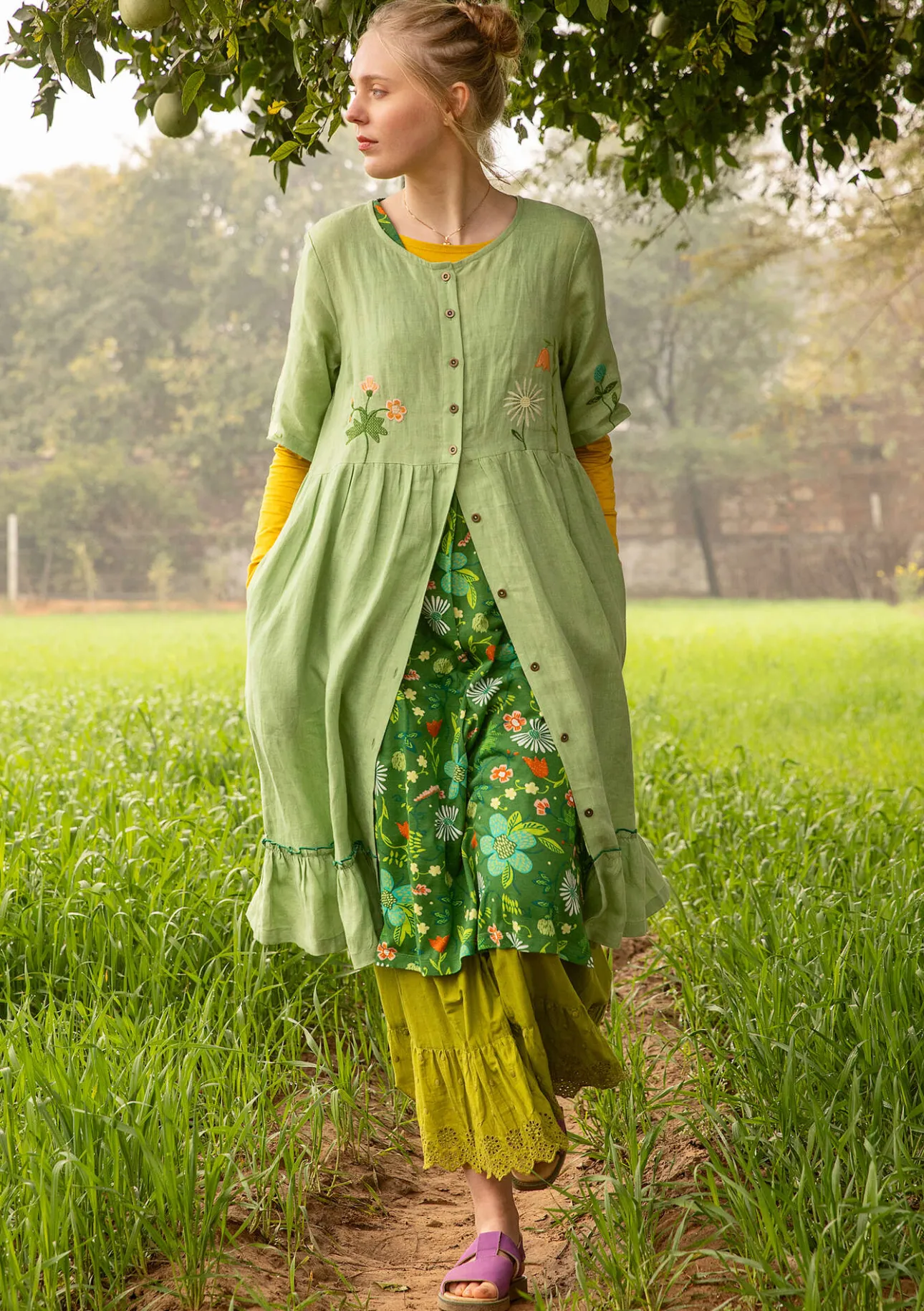 Gudrun Sjödén Jerseykleid „Midsommarsol“ aus Bio-Baumwolle> Kleider
