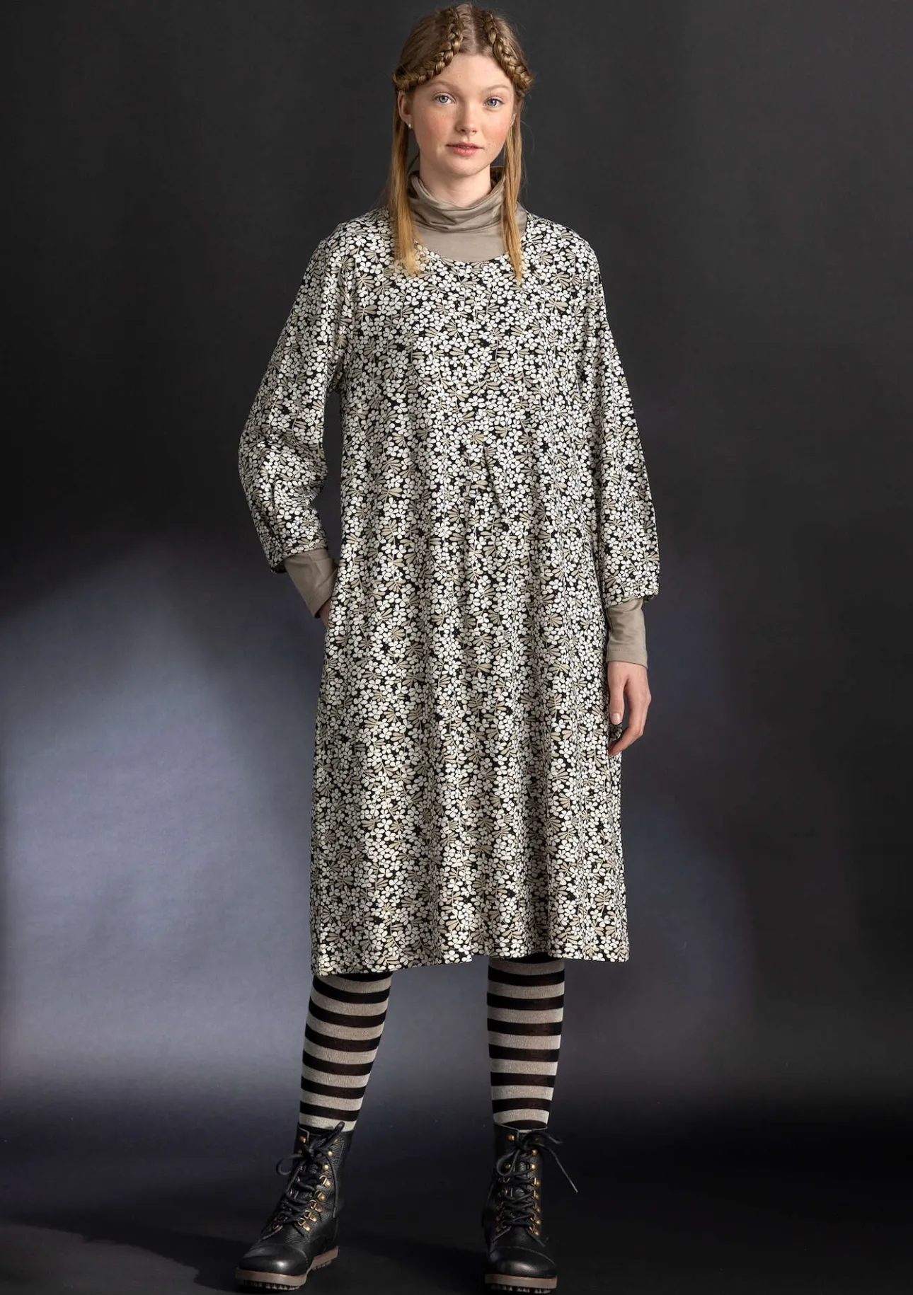 Gudrun Sjödén Jerseykleid „Ylva“ aus Bio-Baumwolle/Elasthan> Kleider