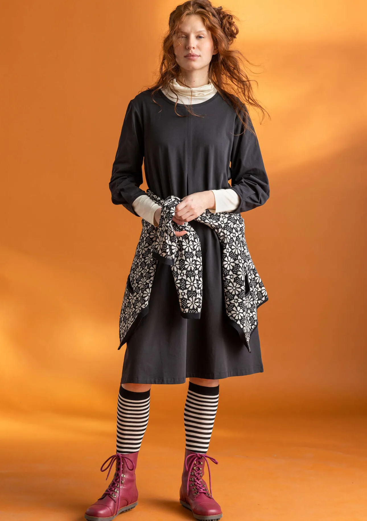 Gudrun Sjödén Jerseykleid „Ylva“ aus Bio-Baumwolle/Elasthan> Kleider