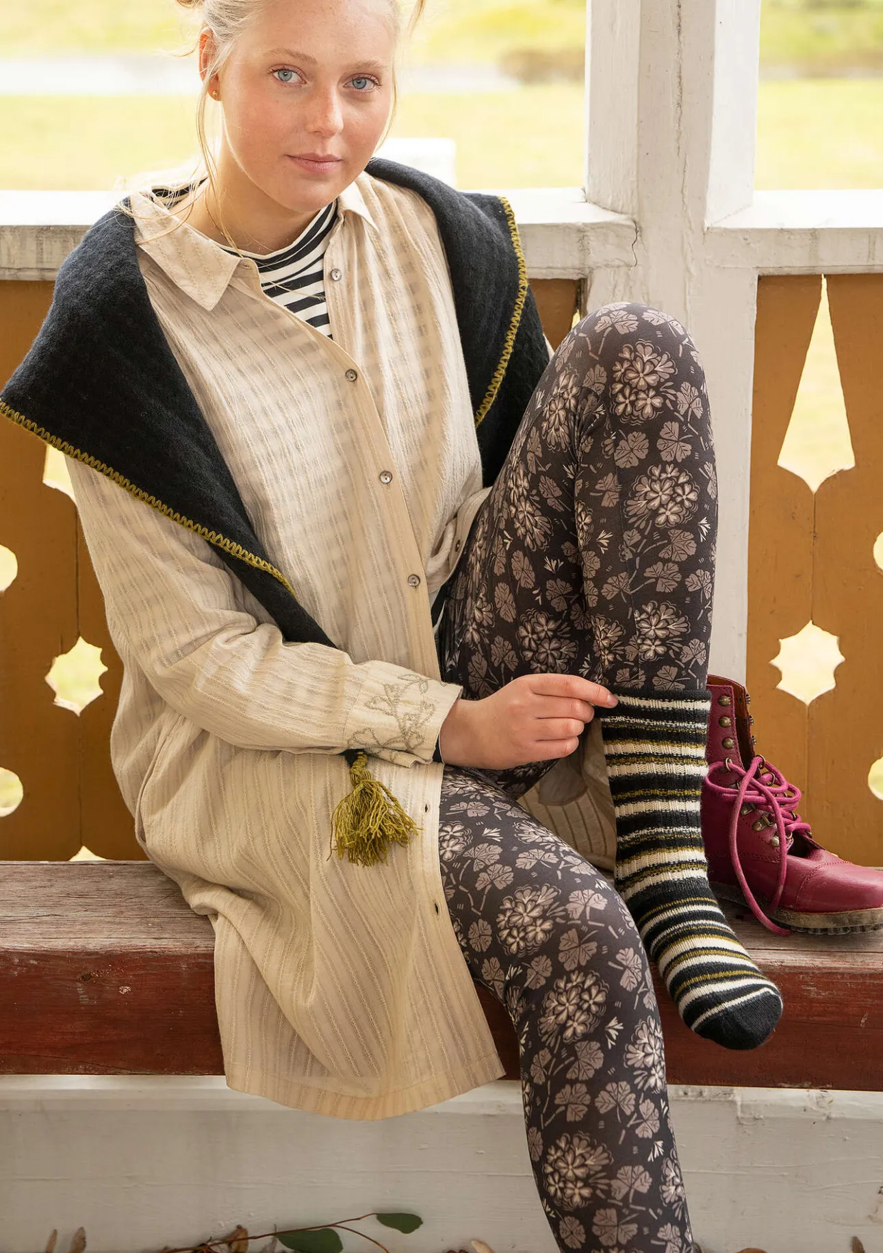 Gudrun Sjödén Jerseyleggings „Pelargon“ aus Lyocell/Elasthan> Leggings