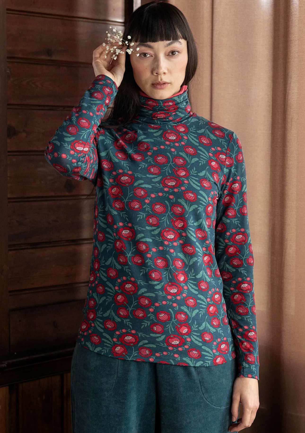 Gudrun Sjödén Jersey-Rollkragenshirt „Dagny“ aus Lyocell/Elasthan> Pullover & Shirts