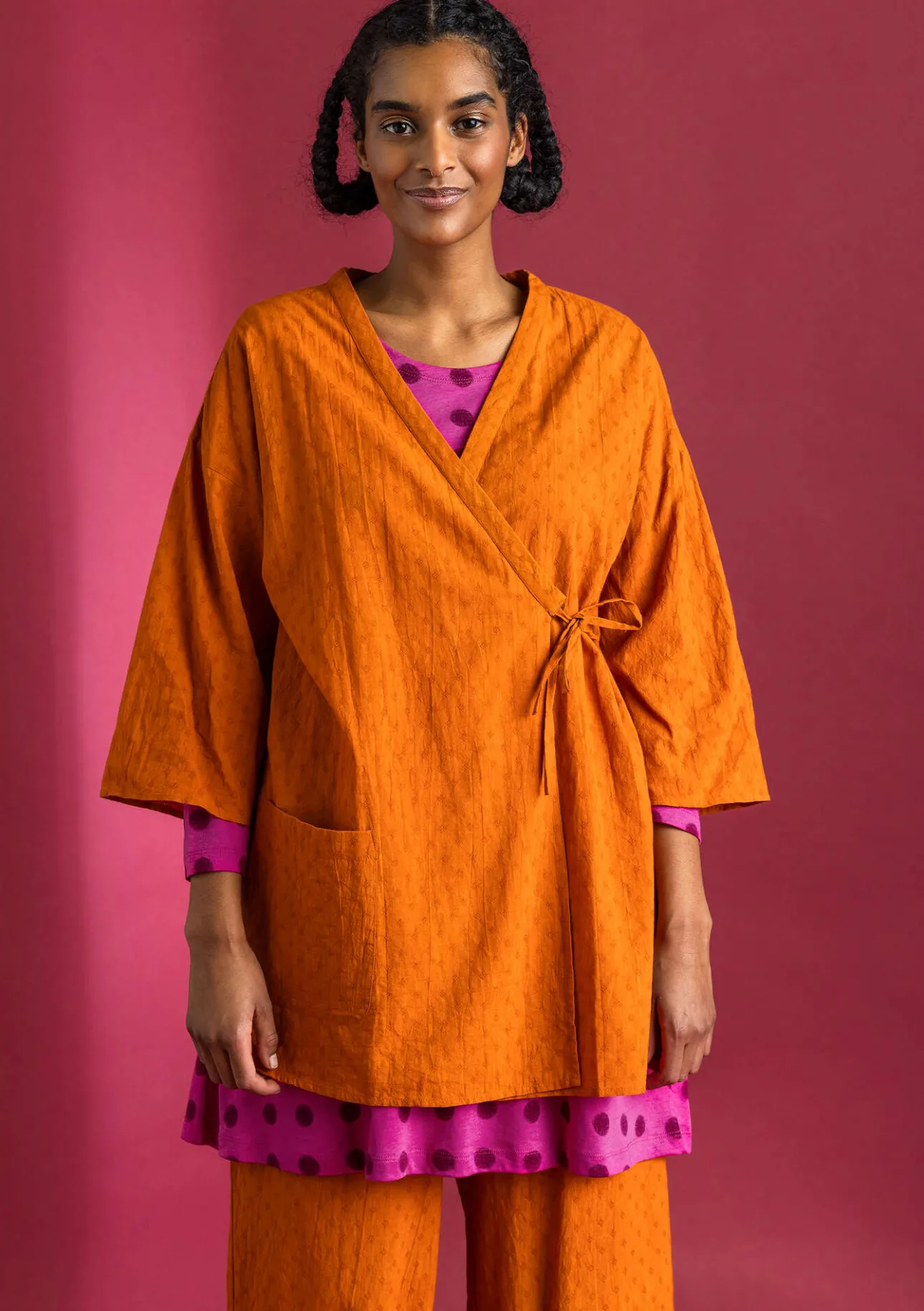 Gudrun Sjödén Kimono aus Bio-Baumwolldobby> Blusen