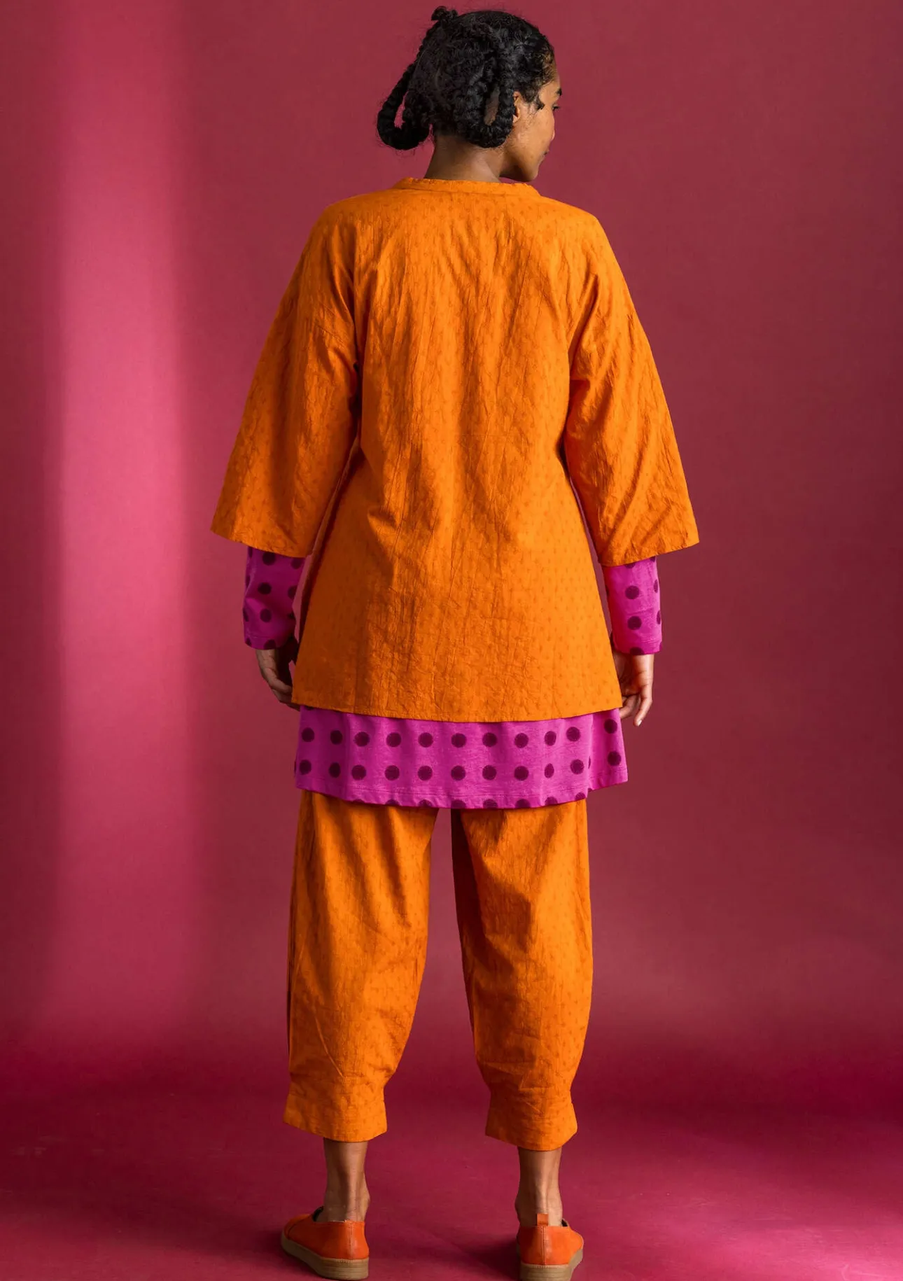 Gudrun Sjödén Kimono aus Bio-Baumwolldobby> Blusen