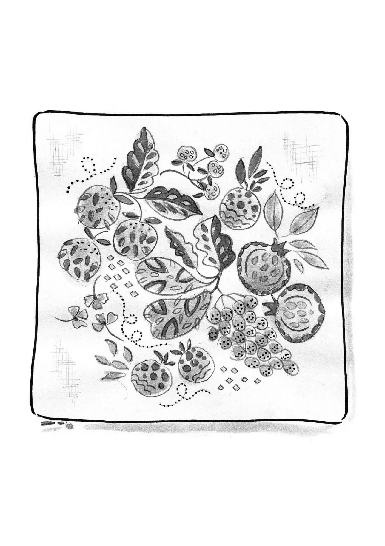 Gudrun Sjödén Kissenhülle „Fruits“ aus Bio-Baumwolle> Schlafzimmer Deko|Küche & Esszimmer