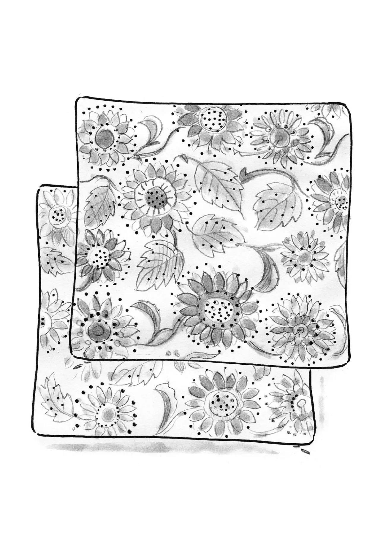 Gudrun Sjödén Kissenhülle „Sunflower“ aus Bio-Baumwolle/Leinen> Dekoration & Accessoires|Kissen