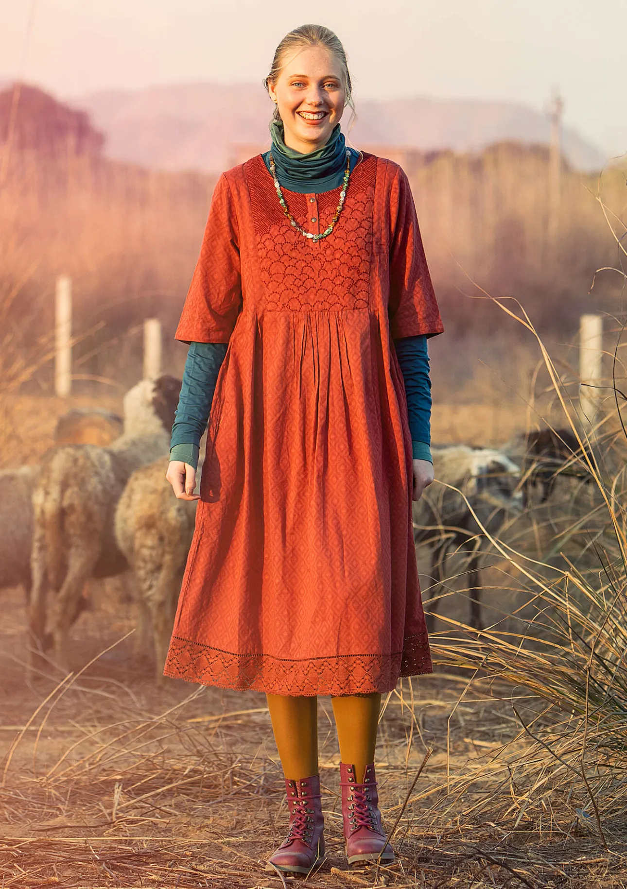 Gudrun Sjödén Kleid „Strandfynd“ aus Bio-Baumwollgewebe> Kleider