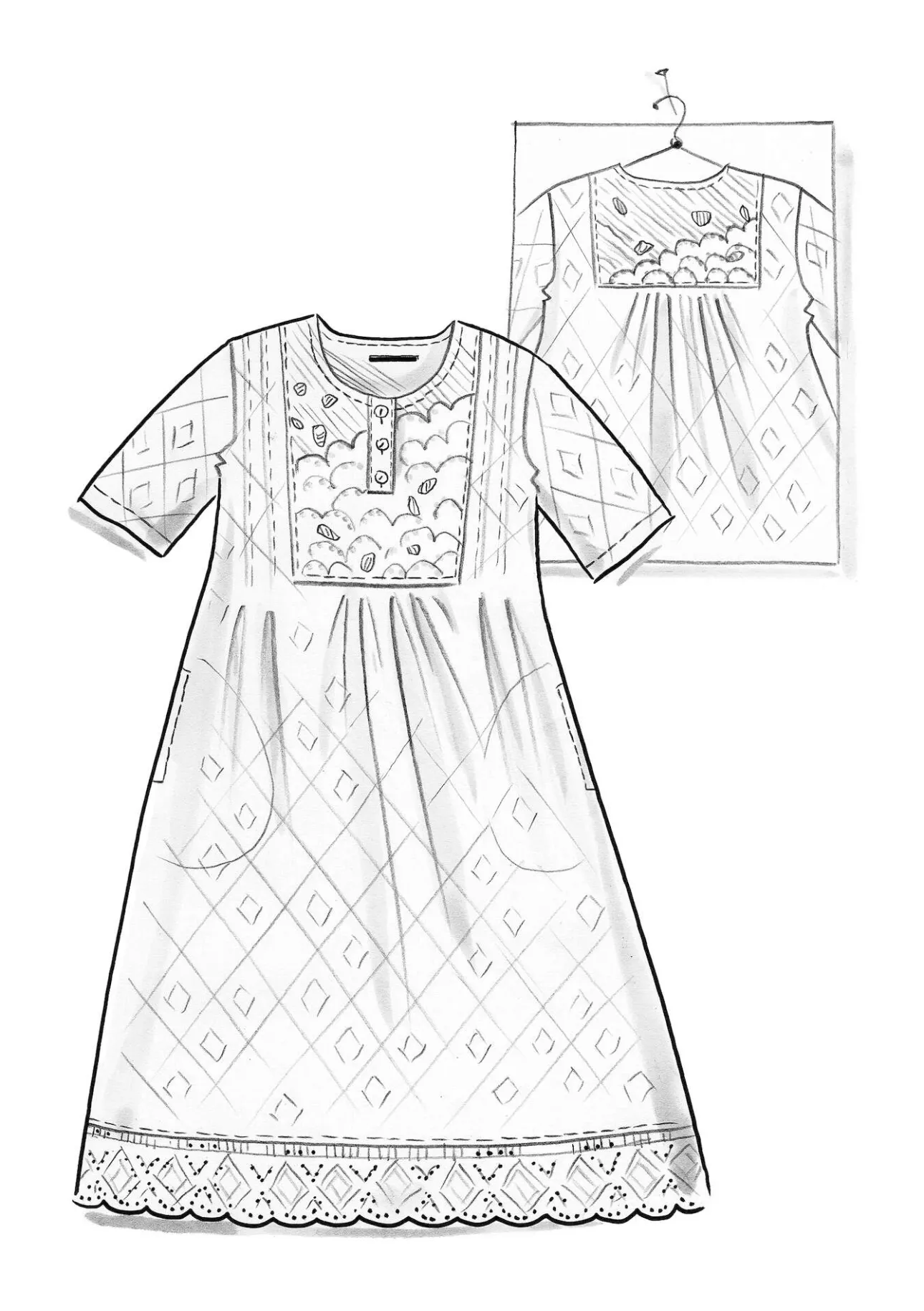 Gudrun Sjödén Kleid „Strandfynd“ aus Bio-Baumwollgewebe> Kleider