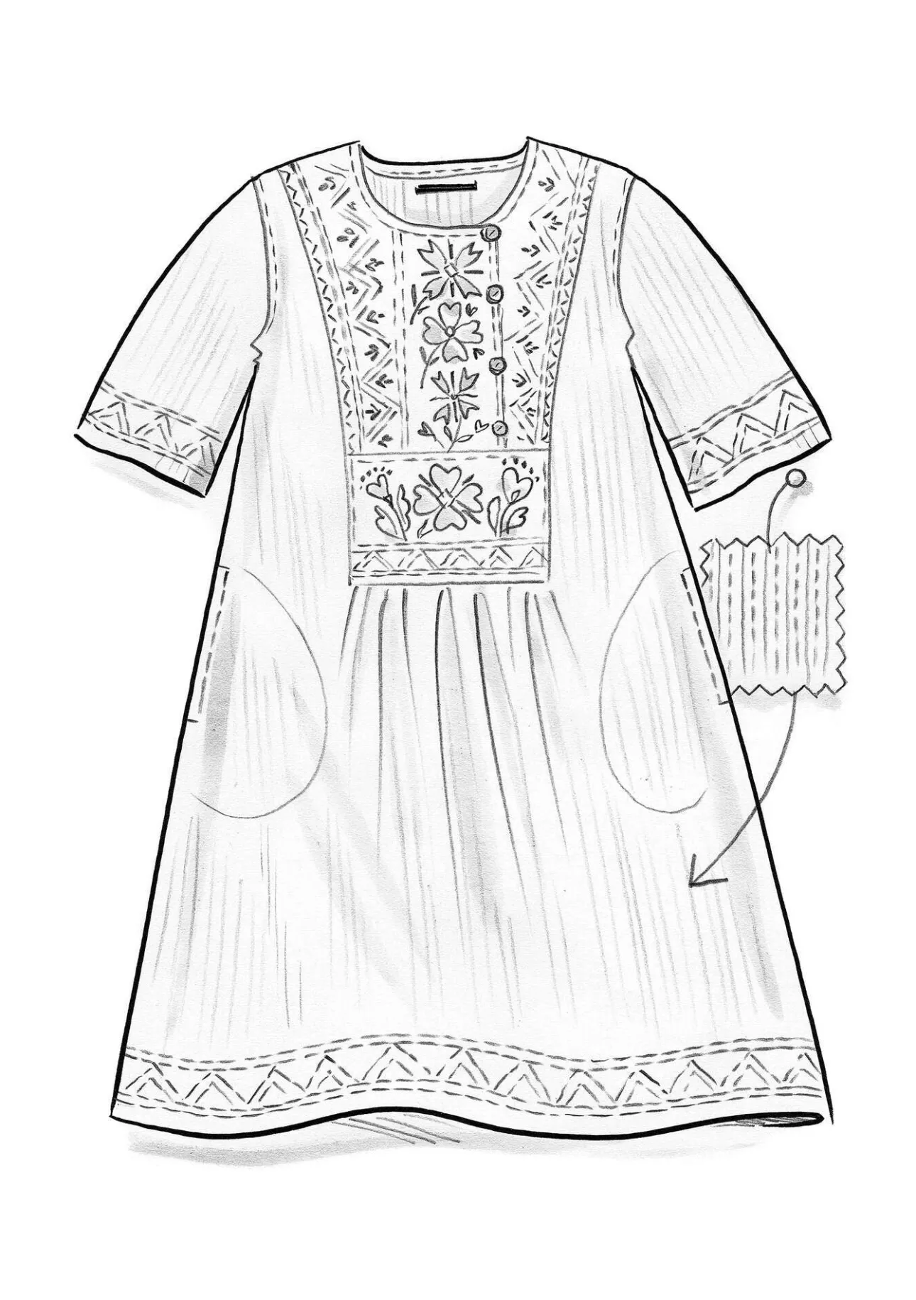 Gudrun Sjödén Kleid „Wanja“ aus Bio-Baumwollgewebe> Kleider