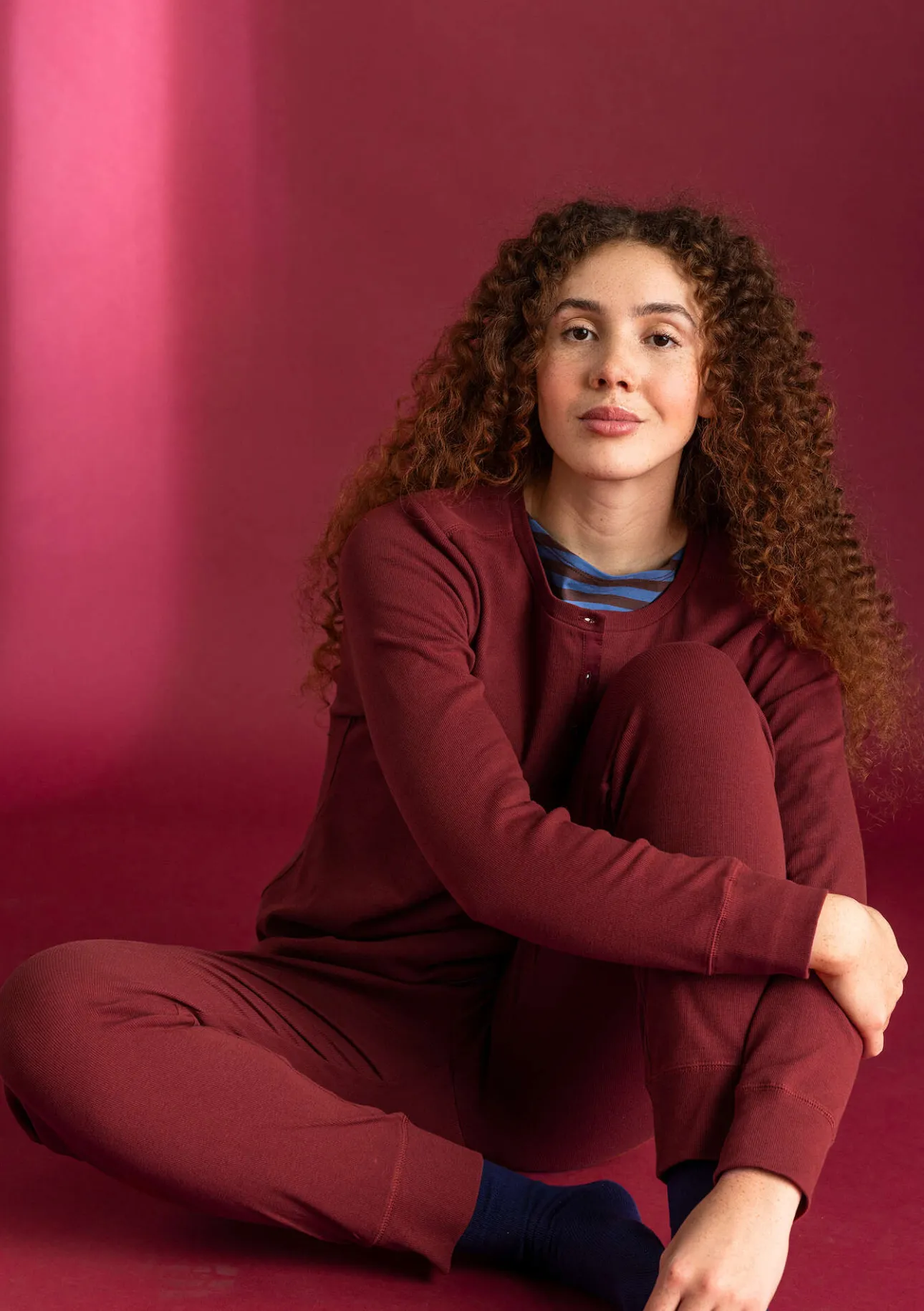 Gudrun Sjödén Knopfleistenshirt aus Bio-Baumwollripp> Pullover & Shirts