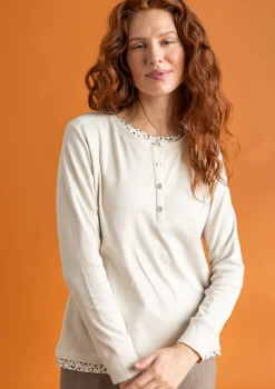 Gudrun Sjödén Knopfleistenshirt aus Bio-Baumwollripp> Pullover & Shirts