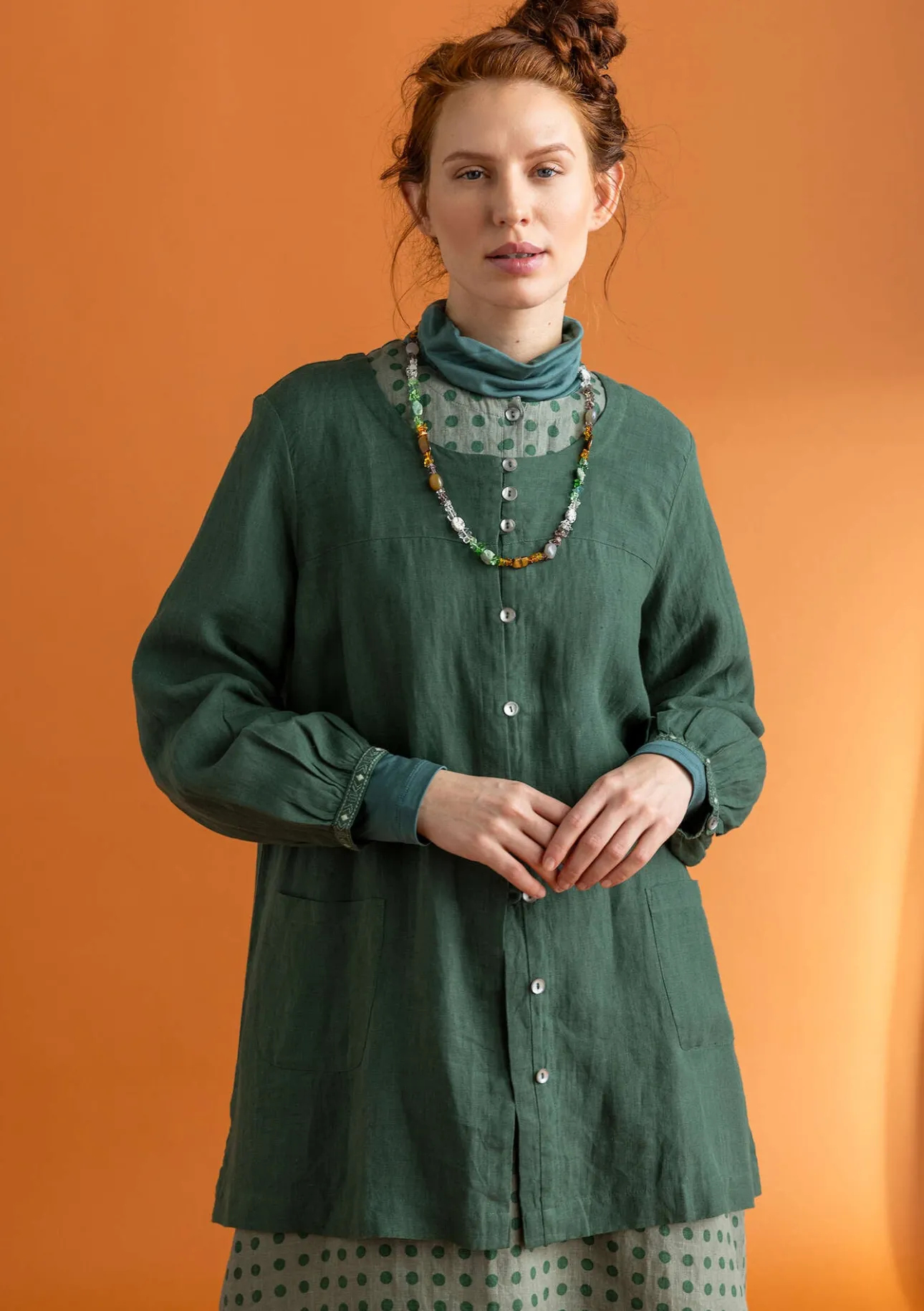 Gudrun Sjödén Künstlerbluse „Asta“ aus Leinengewebe> Blusen