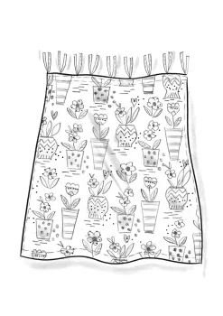 Gudrun Sjödén Kurze Gardine „Flower pots“ aus Bio-Baumwolle><noscript><img width=