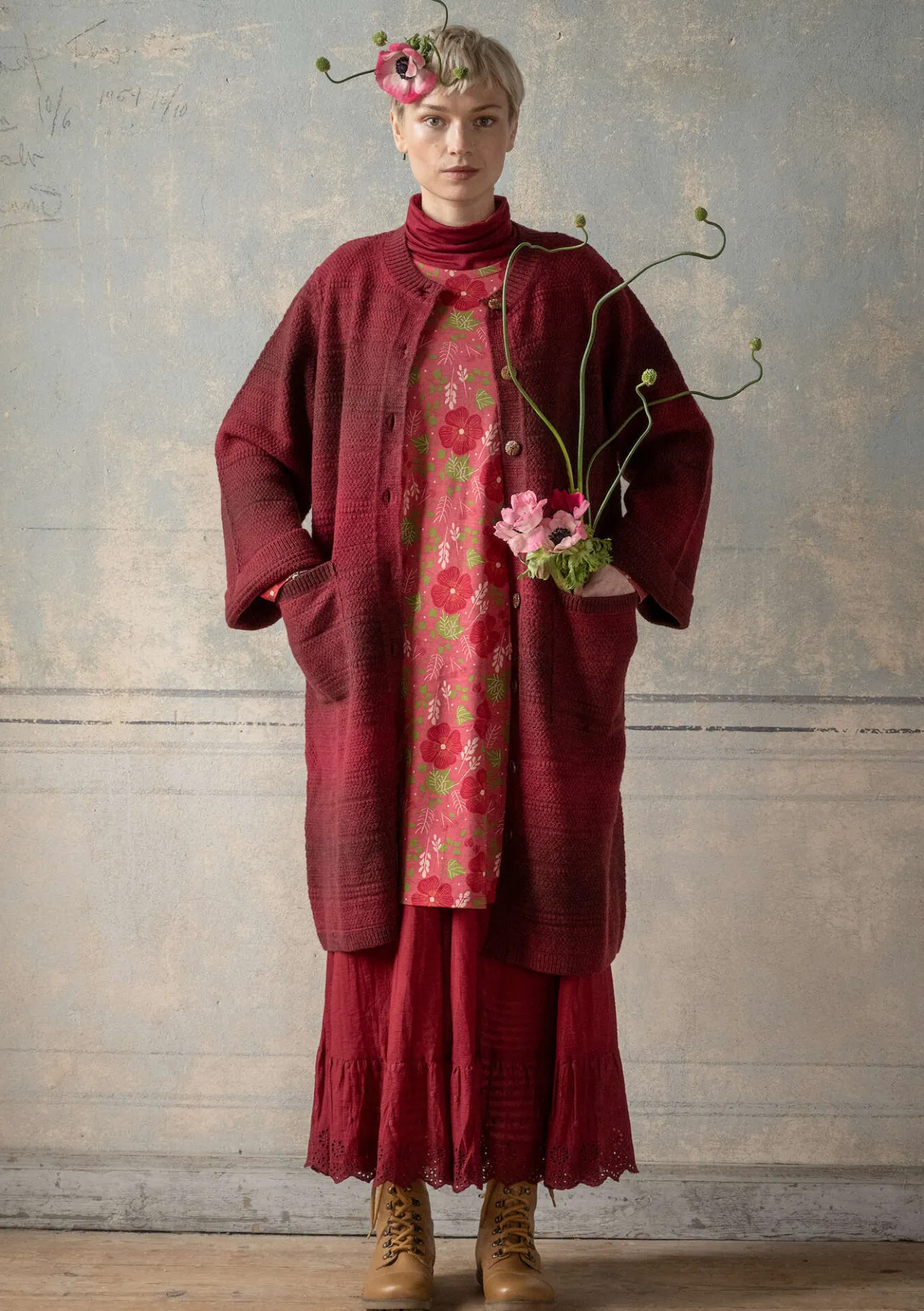 Gudrun Sjödén Langstrickjacke „Eckerö“ aus Space-Dye-Wolle> Strickjacken