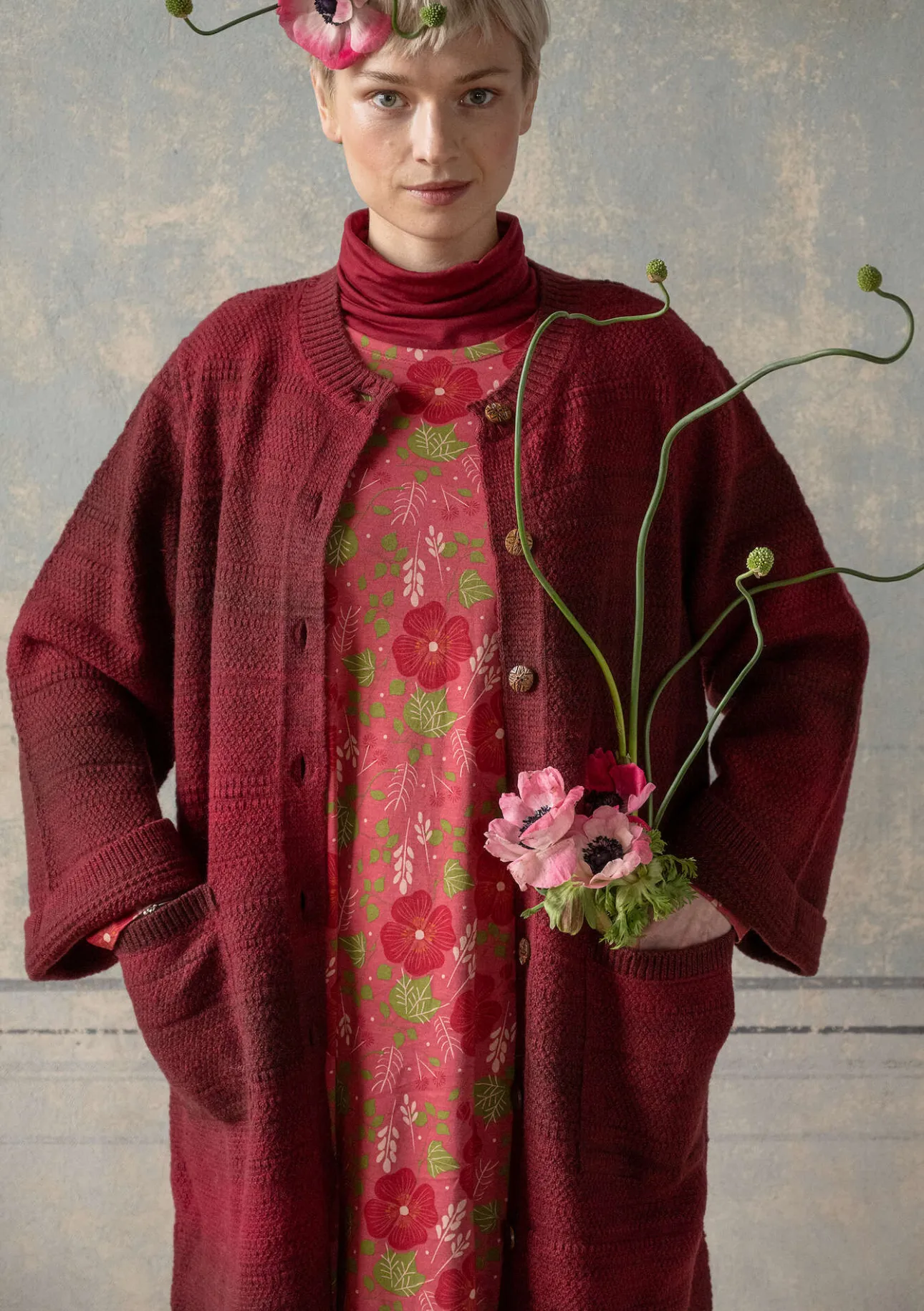 Gudrun Sjödén Langstrickjacke „Eckerö“ aus Space-Dye-Wolle> Strickjacken