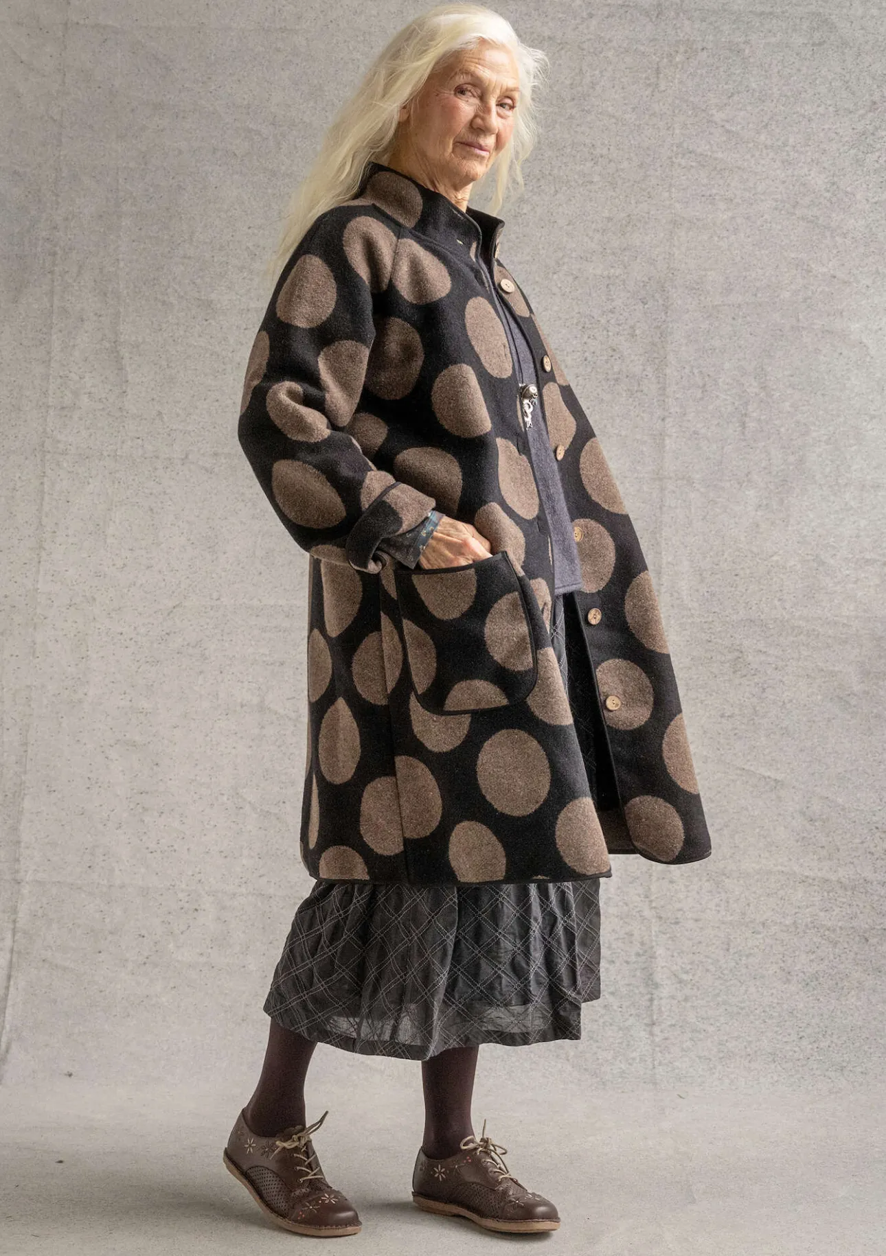 Gudrun Sjödén Mantel „Stone“ aus Wollmischgewebe> Jacken & Mäntel