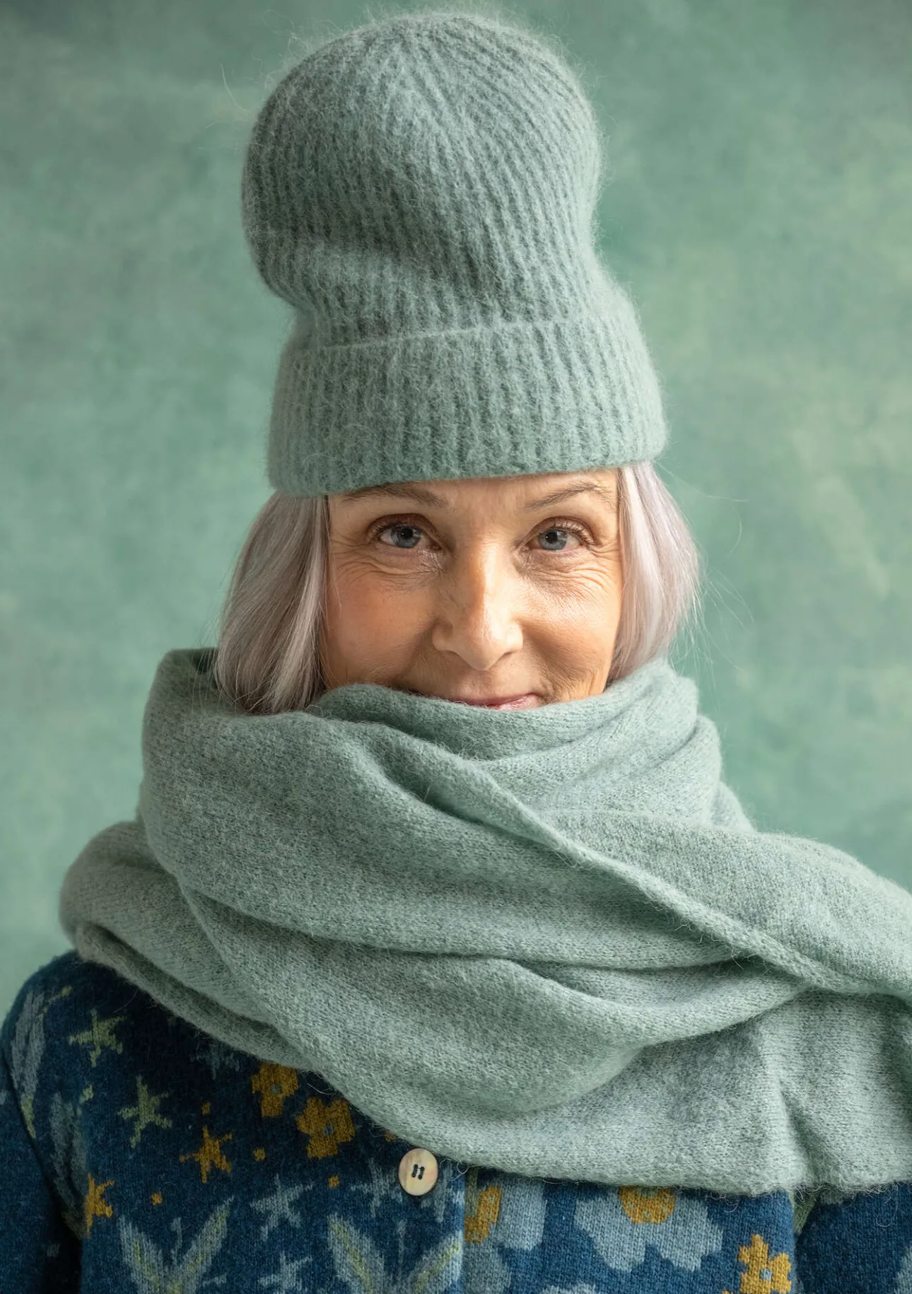 Gudrun Sjödén Mütze aus Alpakagemisch> Accessoires