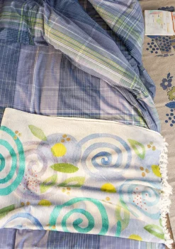 Gudrun Sjödén Plaid „Cumulus“ aus Bio-Baumwolle> Schlafzimmer Deko|Heimtextilien