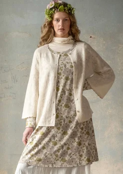 Gudrun Sjödén Pointelle-Strickjacke „Blomstra“ aus Bio-Wolle> Strickjacken