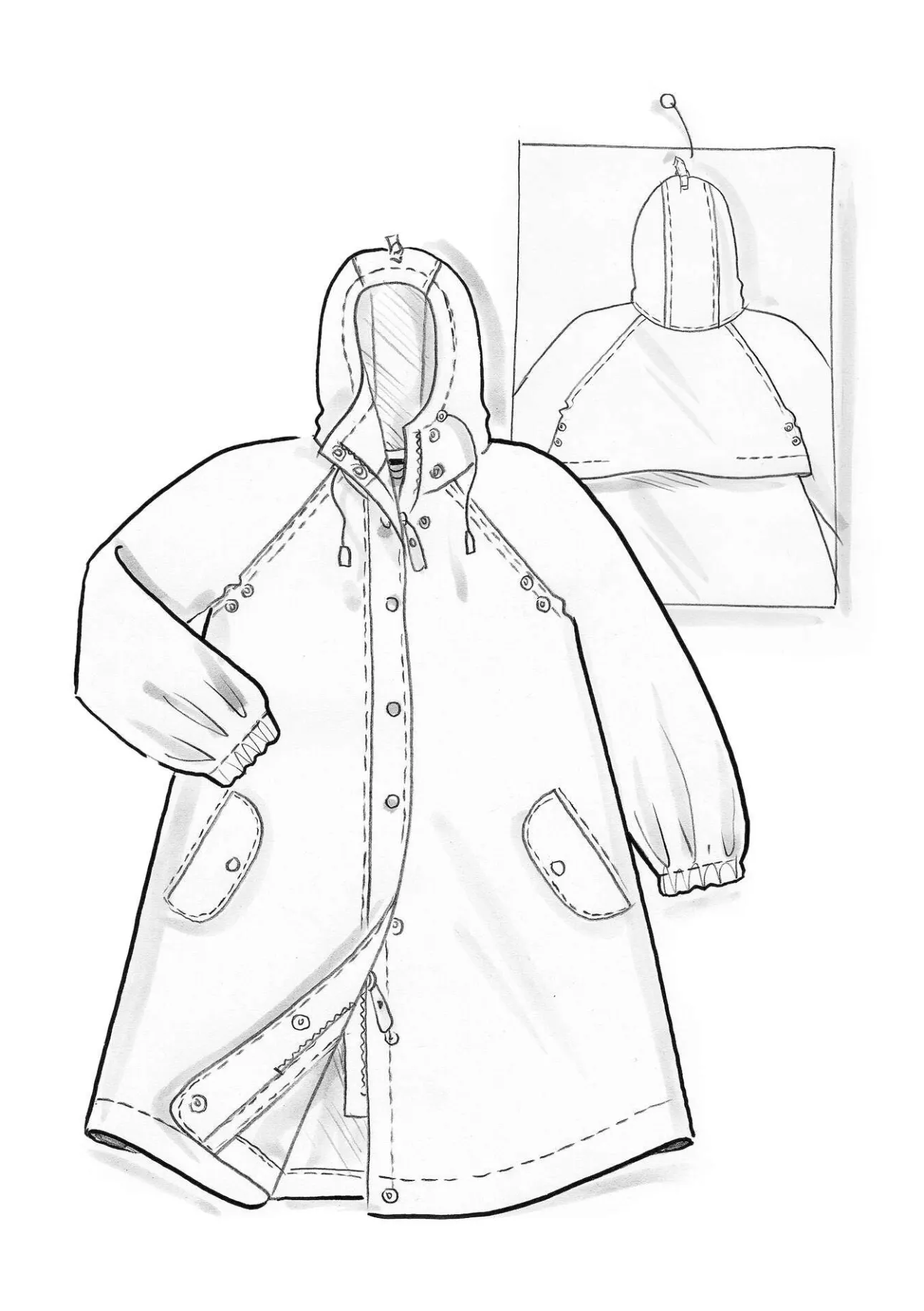 Gudrun Sjödén Regenjacke „Hedda“ aus Bio-Baumwollgewebe> Jacken & Mäntel