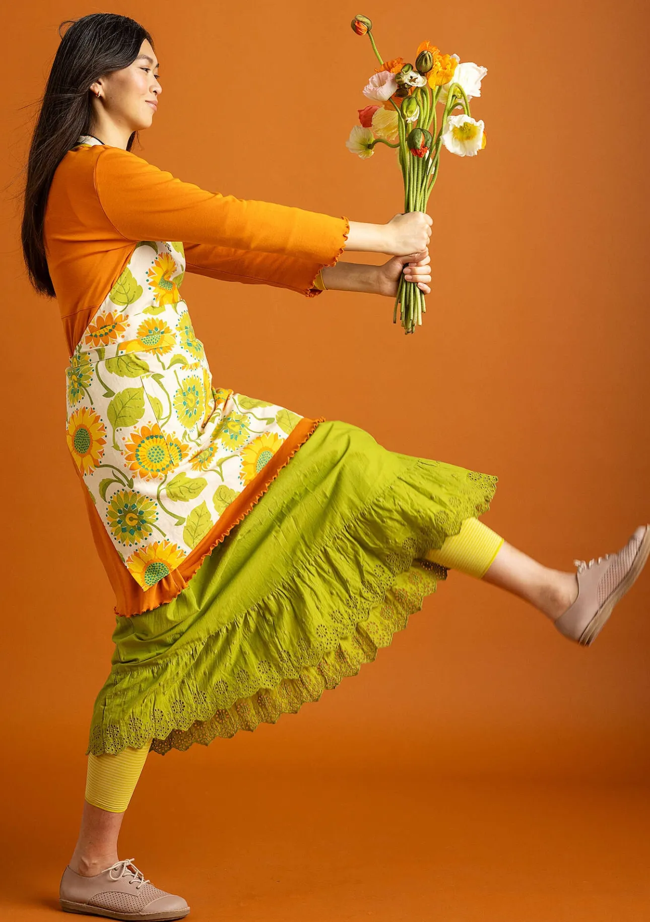 Gudrun Sjödén Schürze „Sunflower“ aus Bio-Baumwolle/Leinen> Küche & Esszimmer|Heimtextilien