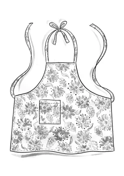 Gudrun Sjödén Schürze „Sunflower“ aus Bio-Baumwolle/Leinen><noscript><img width=