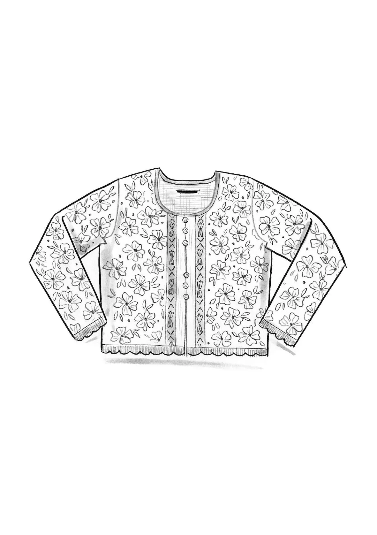 Gudrun Sjödén Strickjacke „Anemone“ aus Bio-Wolle> Strickjacken