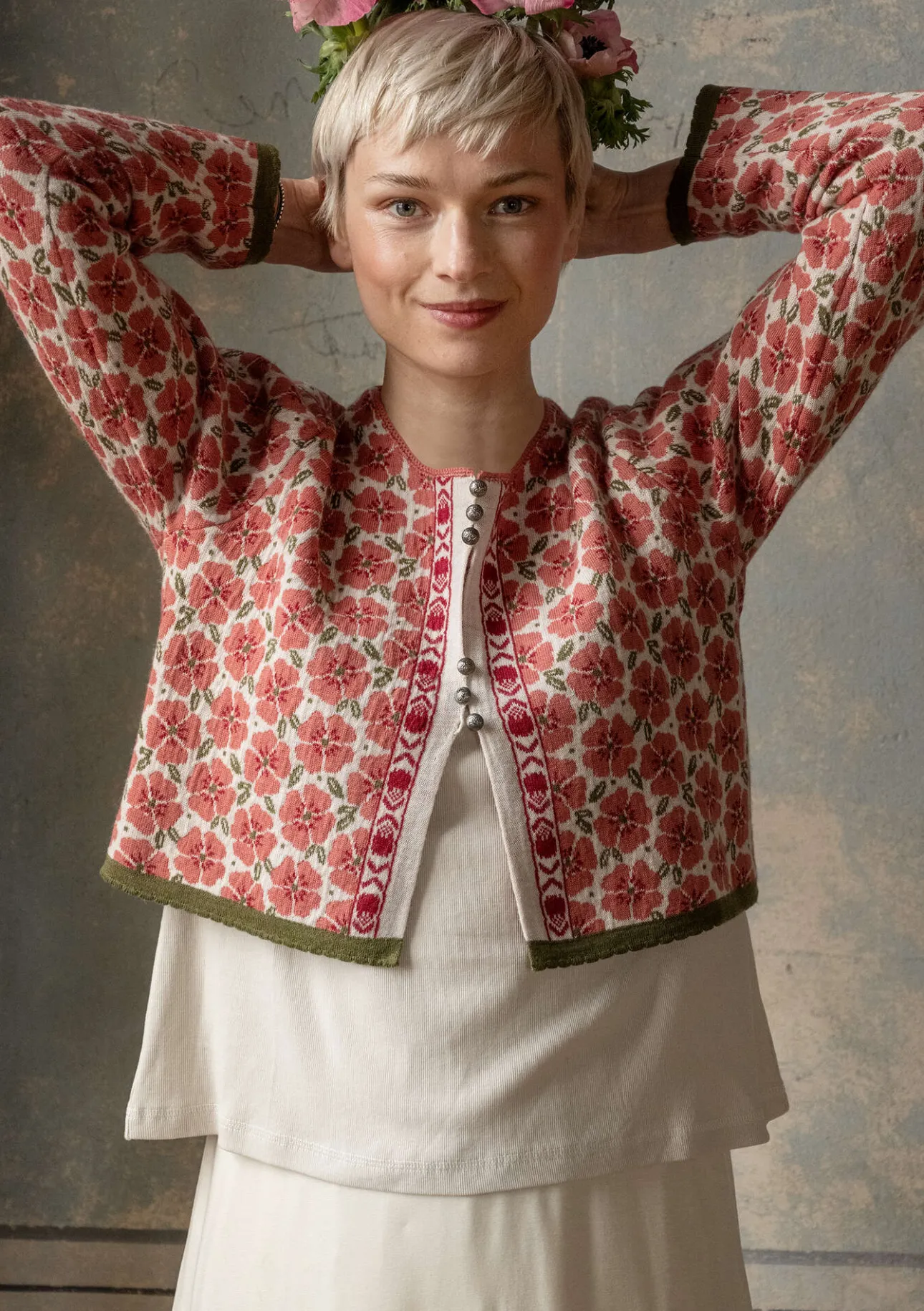 Gudrun Sjödén Strickjacke „Anemone“ aus Bio-Wolle> Strickjacken