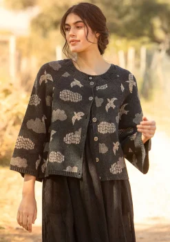 Gudrun Sjödén Strickjacke „Flyttfågel“ aus Recycling-Wollmischung/Recycling-Baumwolle> Strickjacken