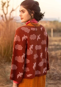 Gudrun Sjödén Strickjacke „Flyttfågel“ aus Recycling-Wollmischung/Recycling-Baumwolle> Strickjacken