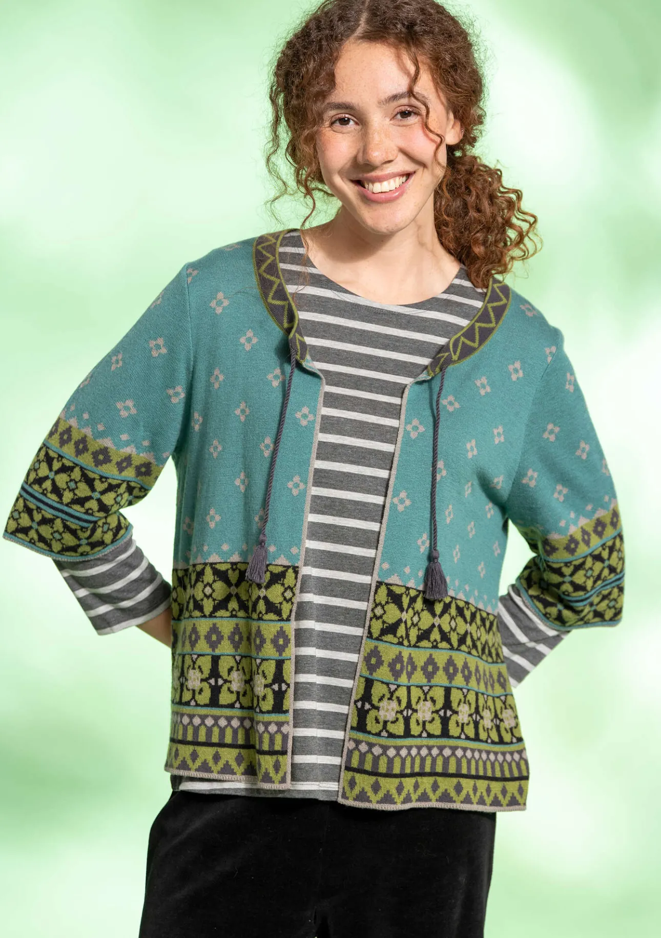 Gudrun Sjödén Strickjacke „Noon“ aus Wolle/Lyocell> Strickjacken