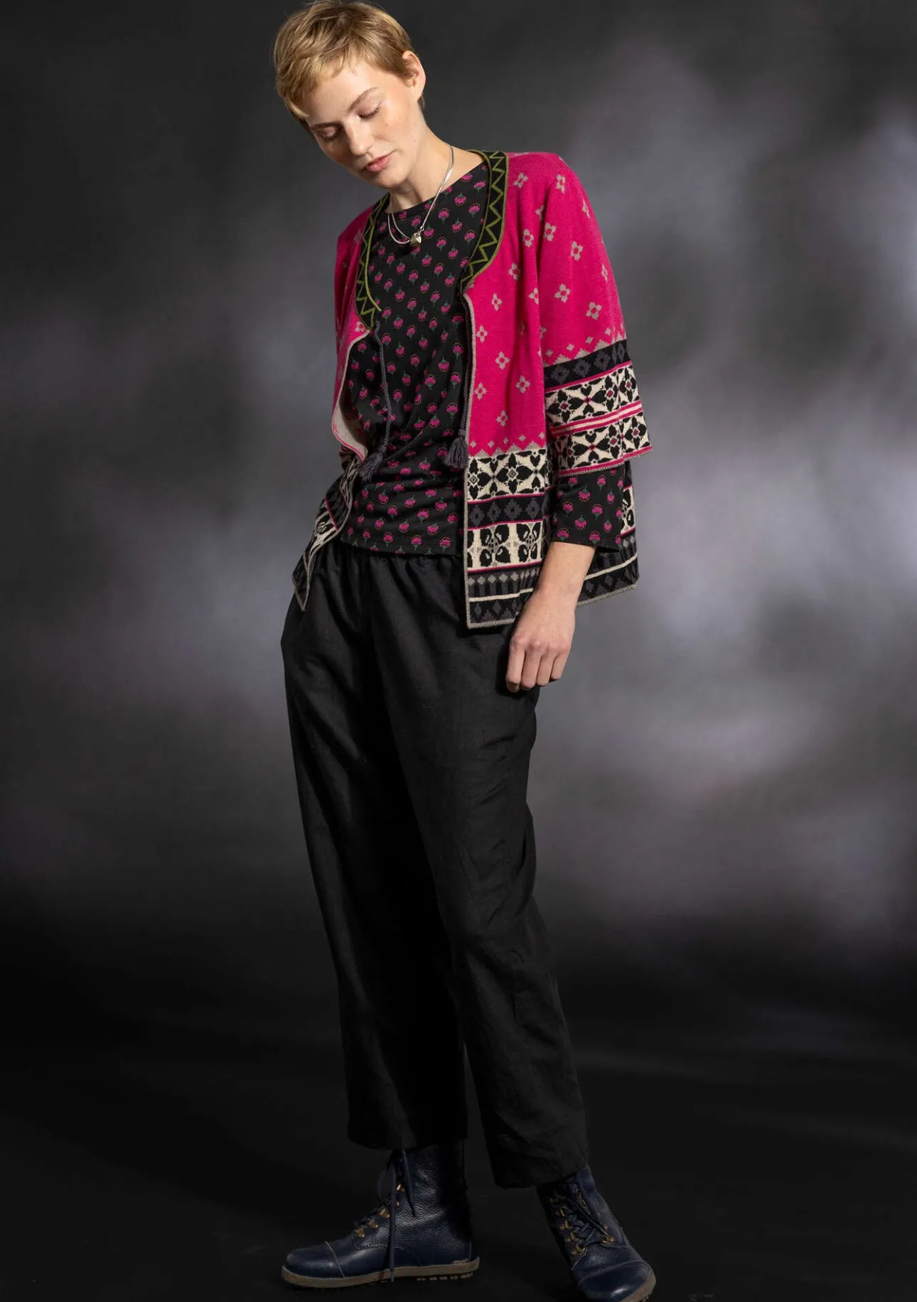 Gudrun Sjödén Strickjacke „Noon“ aus Wolle/Lyocell> Strickjacken