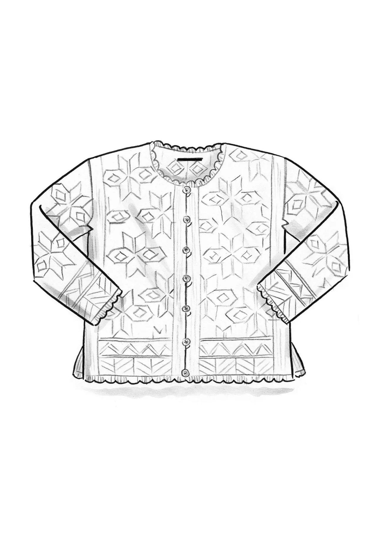 Gudrun Sjödén Strickjacke „Nova“ aus Lammwolle> Strickjacken