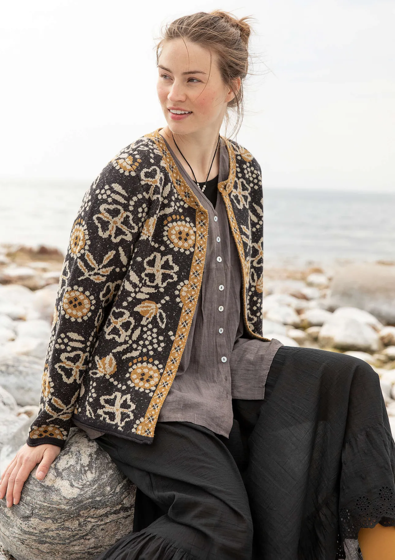 Gudrun Sjödén Strickjacke „Rashmi“ aus Bio-Baumwolle> Strickjacken