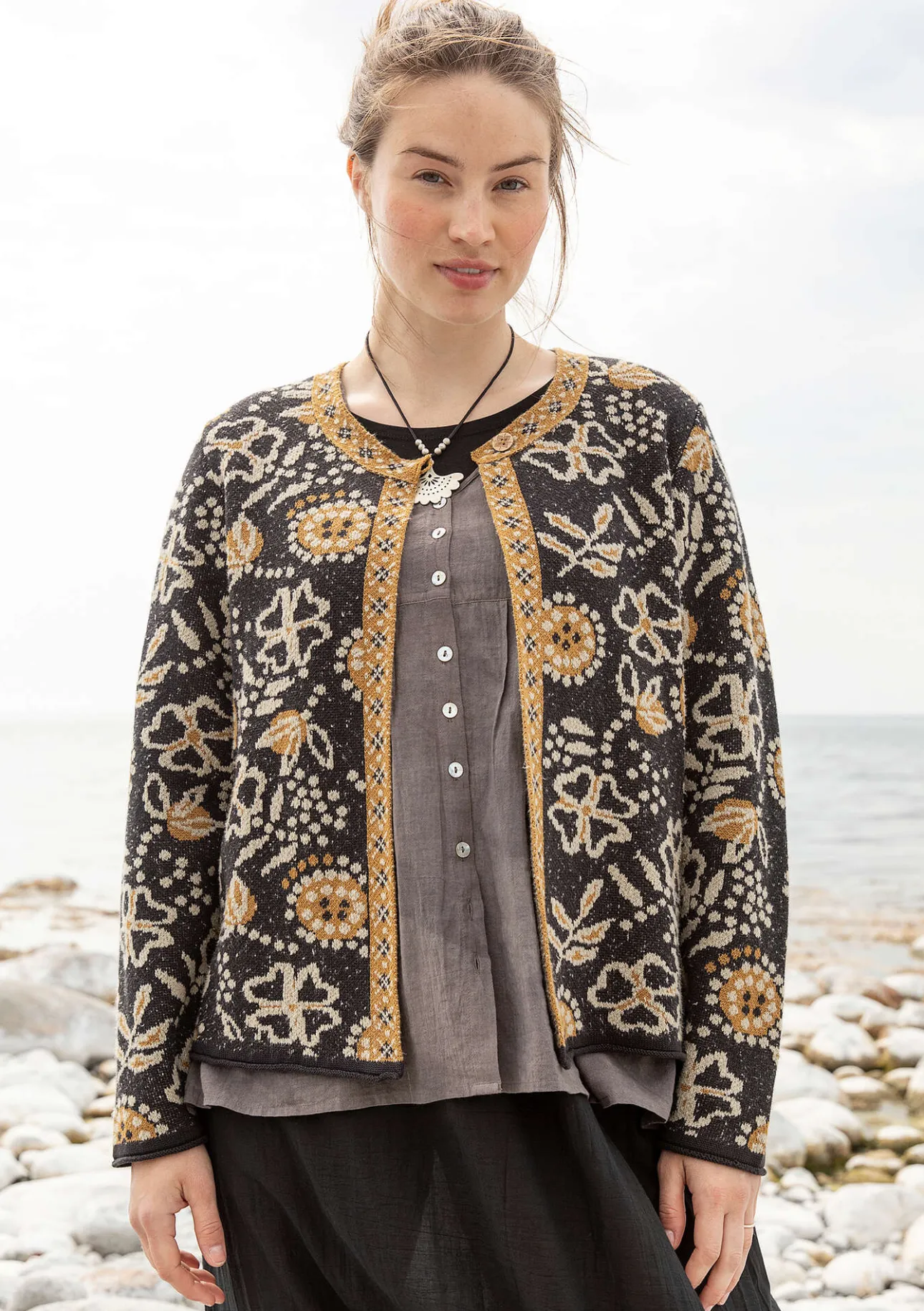 Gudrun Sjödén Strickjacke „Rashmi“ aus Bio-Baumwolle> Strickjacken