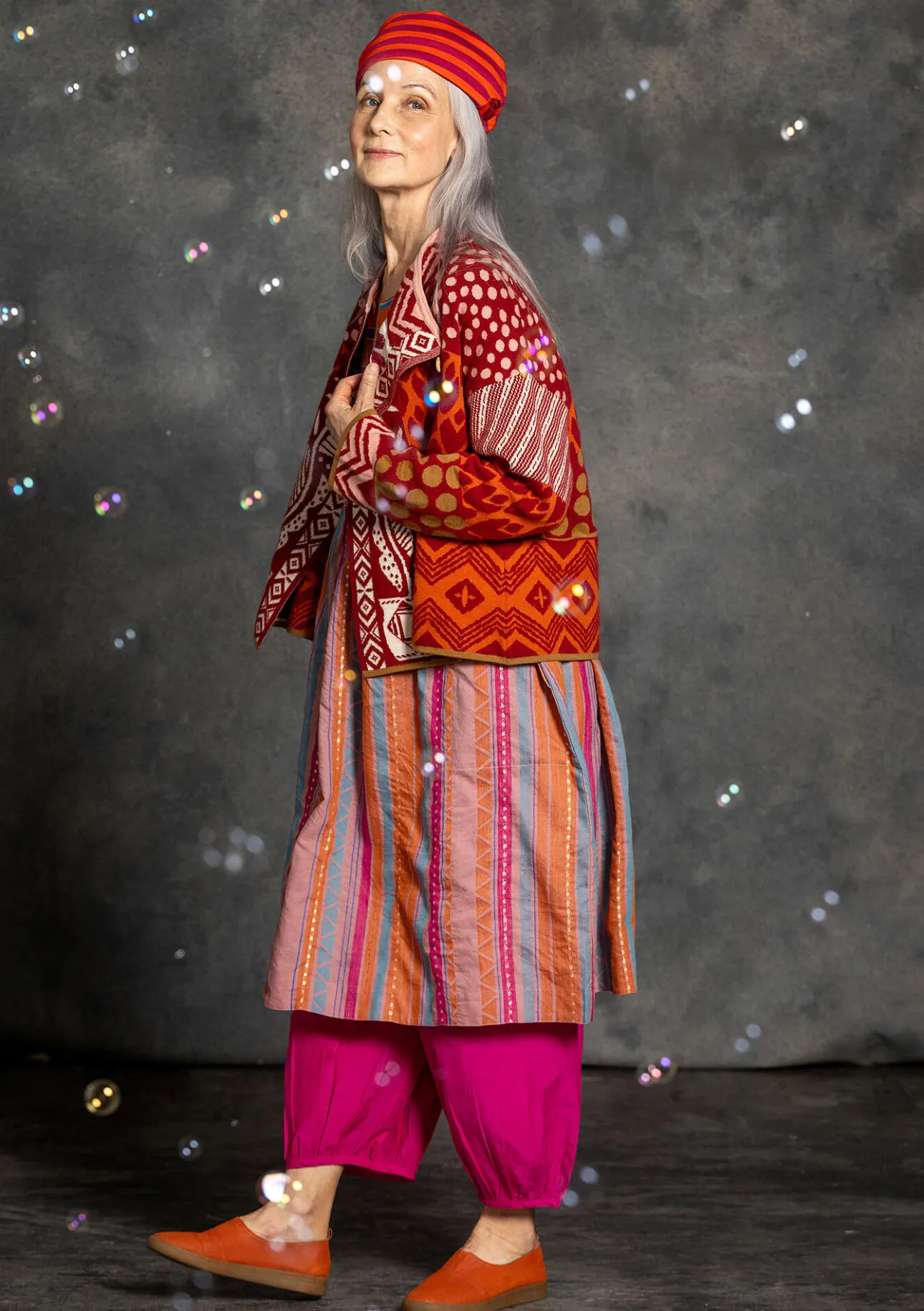 Gudrun Sjödén Strickjacke „Viktoria“ aus Baumwolle/Lammwolle> Strickjacken