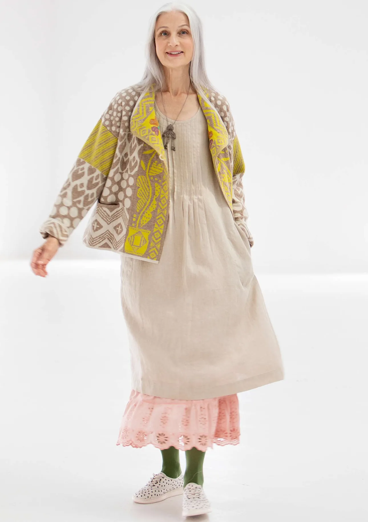 Gudrun Sjödén Strickjacke „Viktoria“ aus Baumwolle/Lammwolle> Strickjacken