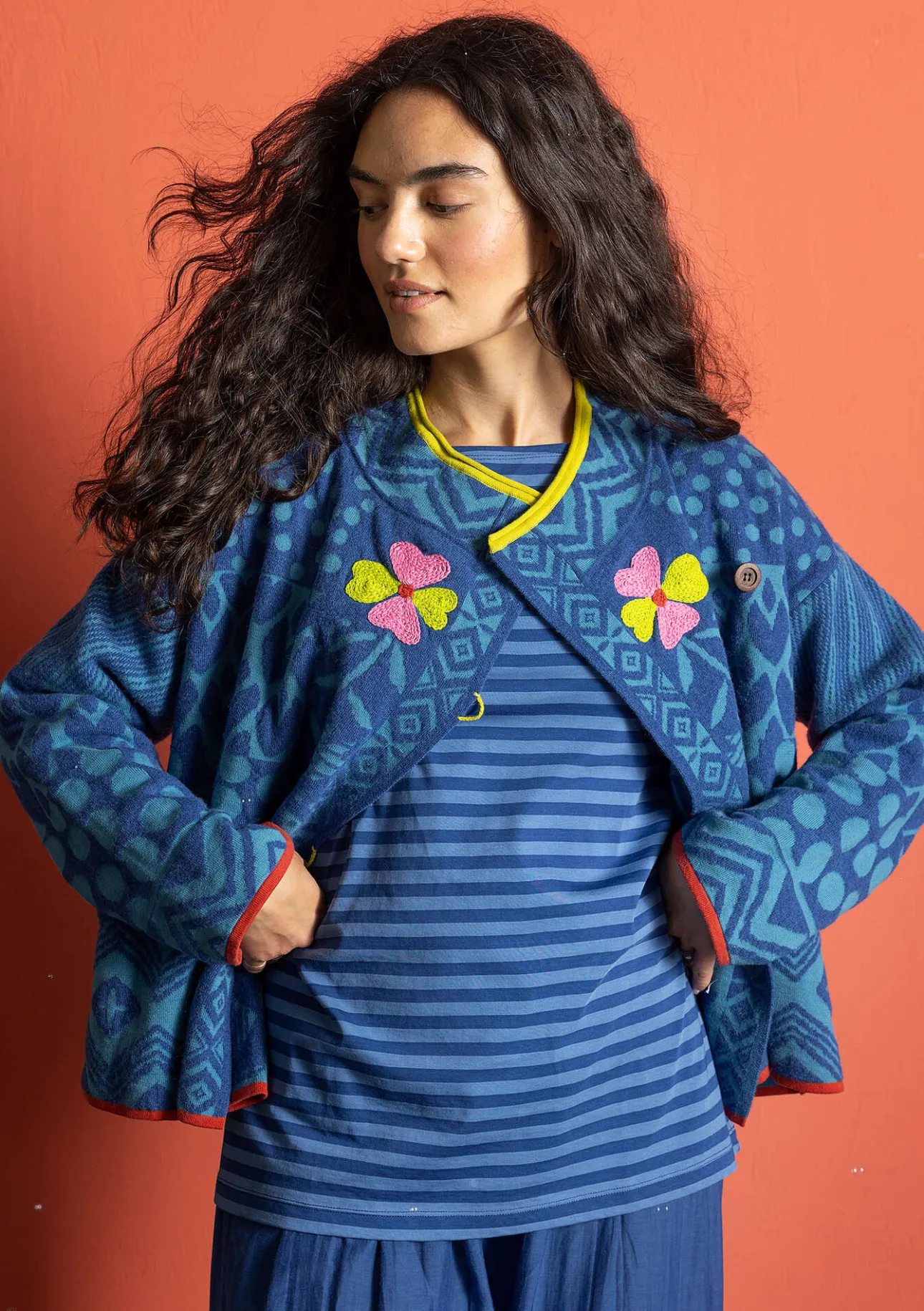 Gudrun Sjödén Strickjacke „Viktoria“ aus Baumwolle/Lammwolle> Strickjacken